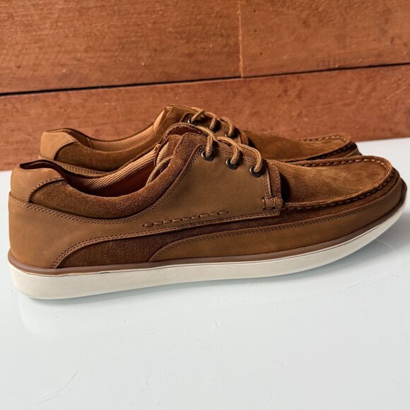 Hush Puppies Boat Shoes Mens Brown Suede Leather Lace Up Size 11 New NIB - Picture 8 of 10